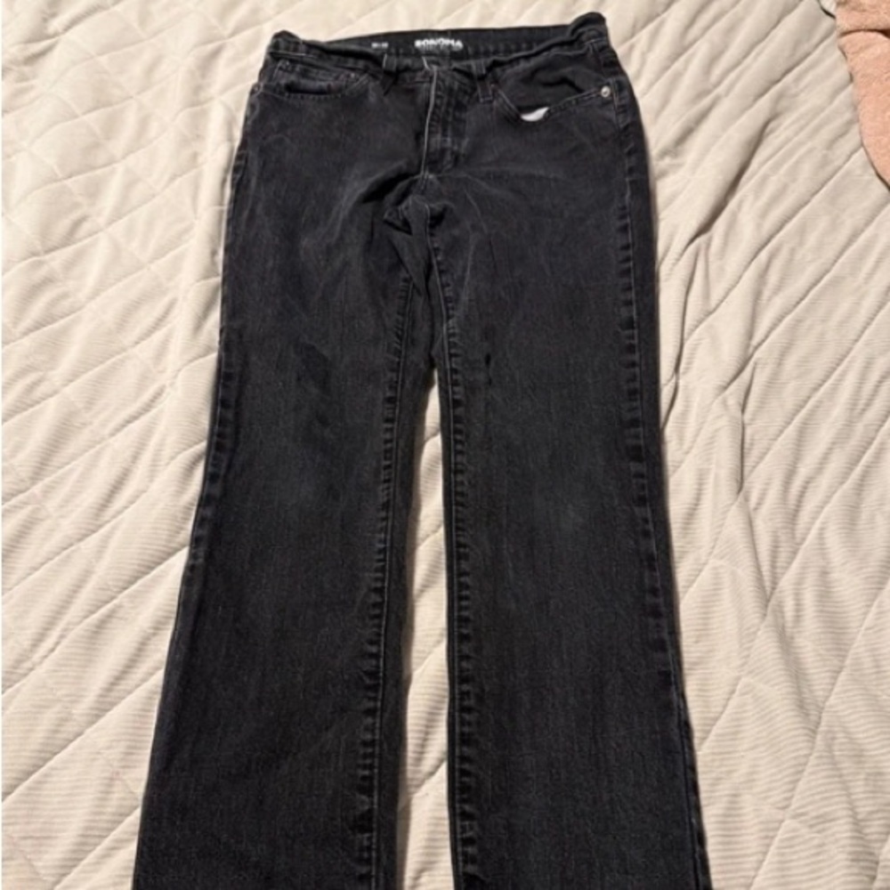 Black Women's Straight-Leg Jeans